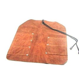 UJ Ramelson Tool Roll Holder, Durable Rollable Roll-up Hanging Pocket Pouch for Chisels, Hammers, Gouges, and More (5 Pocket, Leather)