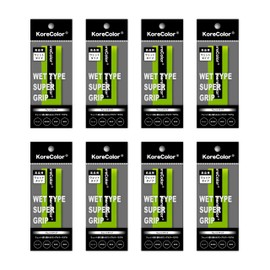 KoreColor Wet Grip Tape 8 Pack Tennis Racquet Badminton Golf Overgrip Bicycle Anti-Slip Drum Mybee (Lime Green)