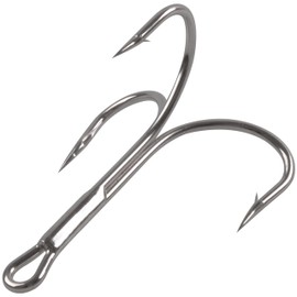 Classic Treble Hooks -20pcs Saltwater Treble Hooks Silver Triple Barbed Fish Hook Sharp Saltwater Triple Hooks Large Size Big Game Triple Hooks Size 4/0 6/0 7/0 8/0 10/0 (4/0-20pcs)