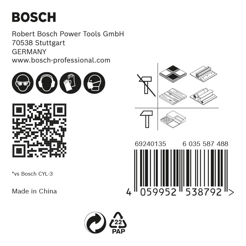 Bosch Professional 5 x Expert HEX-9 MultiConstruction Drill Bit Set