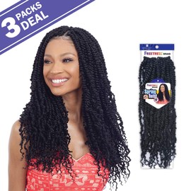 MULTI PACK DEALS! FreeTress Crochet Braids Spring Twist 18" (3-PACK, T30)