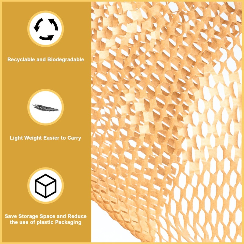 TEUYOE Honeycomb Paper Roll, Packaging Material, Bubble Wrap Alternative for