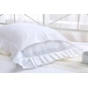 Ruffles Pillow Cases Shams Covers White Queen Size 2 Pack