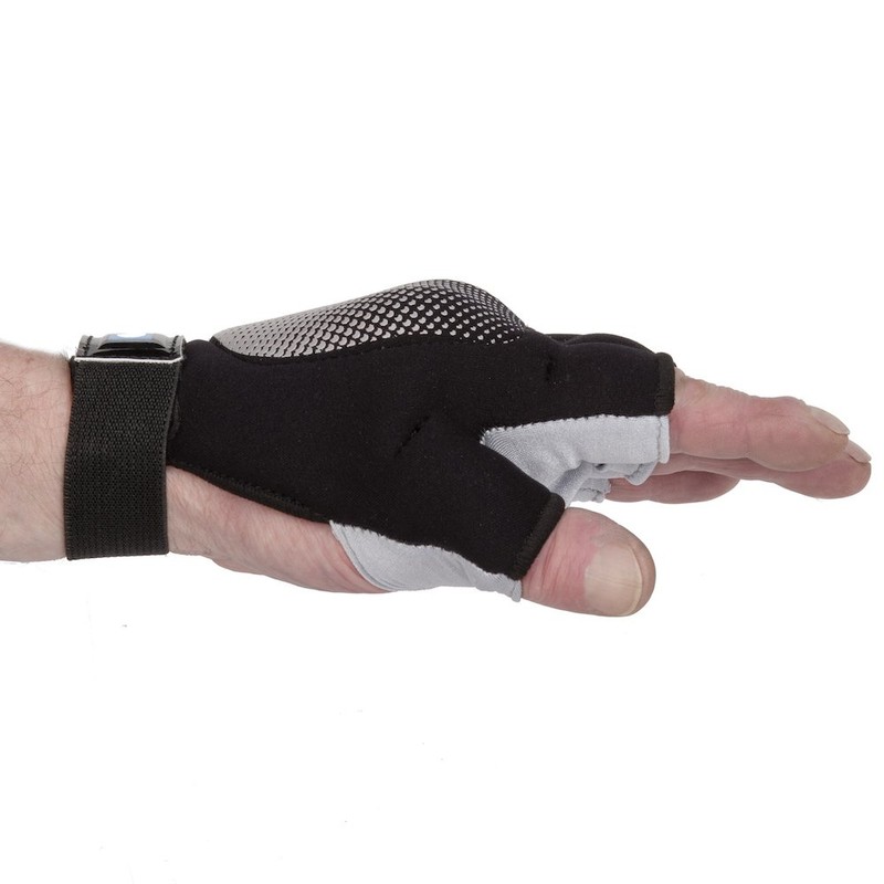 Byte HOCKEY ADULTS LEFT HAND KNUCKLE GLOVE SILVER/BLACK (MEDIUM)