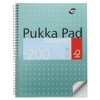 Pukka Pad Square Wirebound Metallic Jotta Notepad 200 Pages A4,