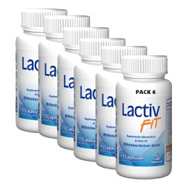 Pack Lactiv Fit 6 Suplementos Tratamiento Completo Para 3 Meses 15 Cpsulas Cu Bifidobacterium Lactis Mejora Salud Digestiva Refuerzo Inmunolgico      