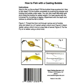 BestFishingSecrets 6-Pack Casting Bubbles. Size 1-1/8" X 1-3/4" Made in The USA