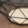 levandeo Metal Basket, Copper, 26 x 12 cm Modern, Wood,
