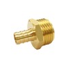 Uenede 2PCS Solid Brass 1/2" PEX Barb to 3/4" GHT