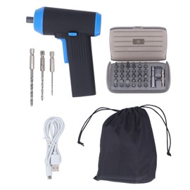 37Pcs Electric Screwdriver Kit Rechargeable Accurate Repair Tool Set for PC Phone Camera Watch Blue Black
