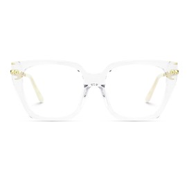 Zeelool Stylish Square Eyeglasses for Women Fashion Clear Glasses with Clear Lens ZJGX415471-03 Crystal