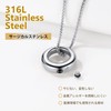 Richsteel Cremation Pendant Necklace, Memorial Ashes/Hair Holder, Waterproof, Stainless Steel,