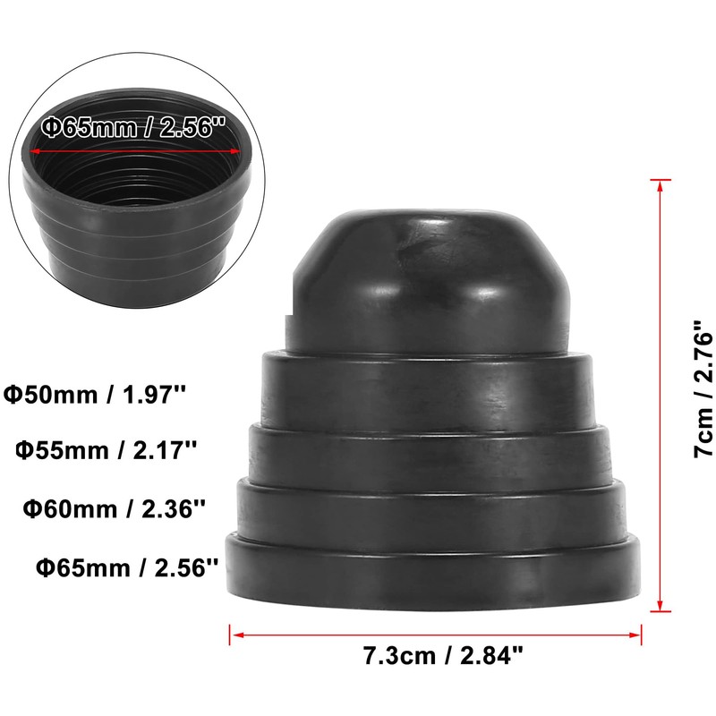 MACHSWON LED Headlight Dust Cover Rubber Seal Cap LED Xenon