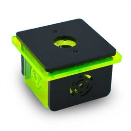 PNW Custom Single Green Frag Pop Stand w/Frag Lock | Acrylic 1 Hole Coral Frag Rack Plugs Reef Fragging Holder for Saltwater, Marine Reef Aquarium