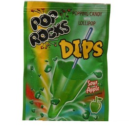 Pop Rocks Dips Sour Apple 18ct.