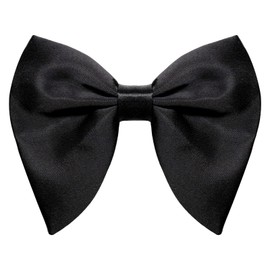 Luckyvestir Oversized Bow Ties for Men, Black/Red Big Bow Tie, Solid Color Pretie Bowties Men for Tuxedo (black*1)