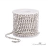 rosenice 10 m Crystal Rhinestone Clasp Chain Clear Trim Claw