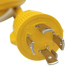 Parkworld 62176 Shore Power Adapter Generator 30A L14-30P Male to Marine 50A SS2-50R Female with Locking Ring (10FT)