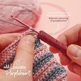 addi Purple Unicorn Crochet Hooks 3.50mm