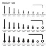 1260 Piece M2 M3 M4 Screws Set, Cylinder Screws with