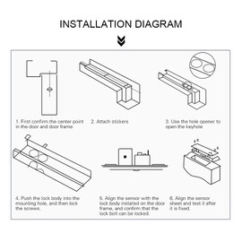 T¨¹rlock, DC12V Energy-Saving Electric Latch Smart T¨¹r Lock Security Access Lock for Metal Security