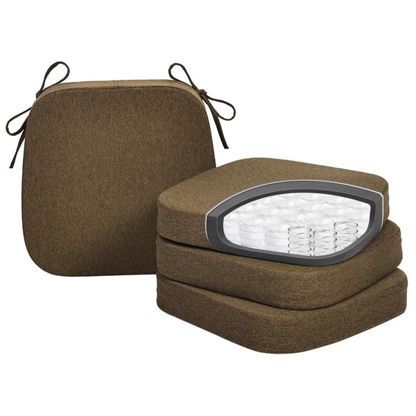 baibu Thickened 2.5" Dining Chair Cushions Set of 4, Dual-Layer