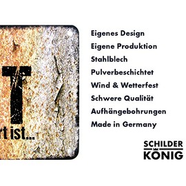 Schilderkönig Parking Sign 28 x 20 cm Here Park Only Hunter Metal Sign Weatherproof Retro Gift