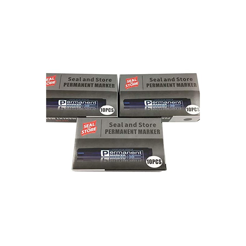 30 Black Permanent Markers Bullet Tip Boxed Black Markers