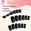 Press on Nails Short - Pack of 24 Black Fake