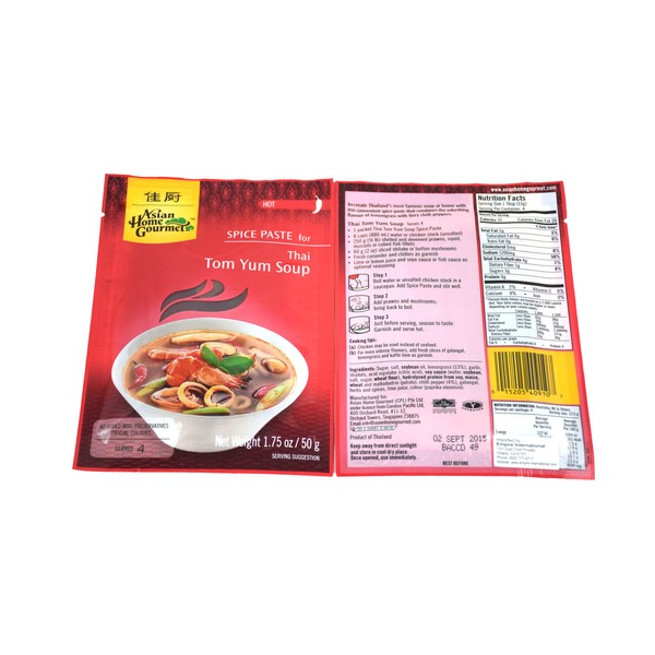 Asian Home Gourmet Thai Tom Yum Soup Mix (Hot), 1.75-Ounce Pouch (Pack of 12)