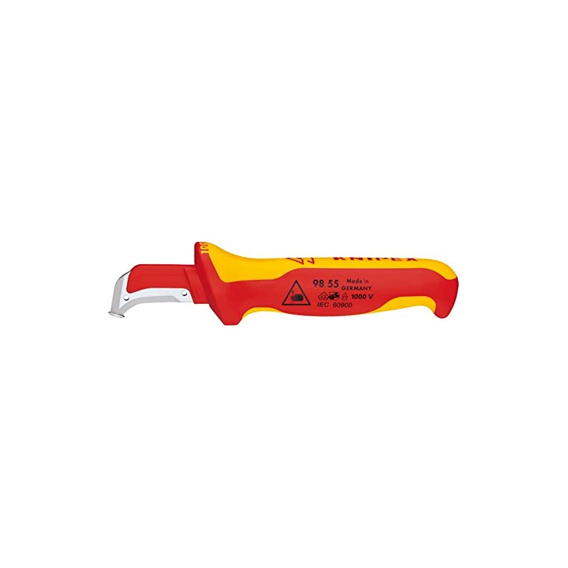KNIPEX 98 55 Cuchillo Pelacables Aislado VDE 1000V – Con