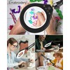 10X & 5X Magnifying Glass with Light, Ultra Long Swing