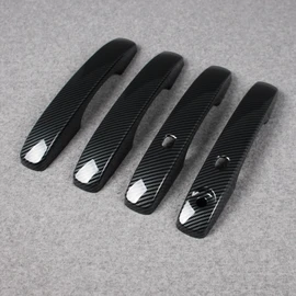 RQING for Ford Ranger 2024 2025 Door Handle Cover Trims Carbon Fiber Pattern (with Keyless Entry System)