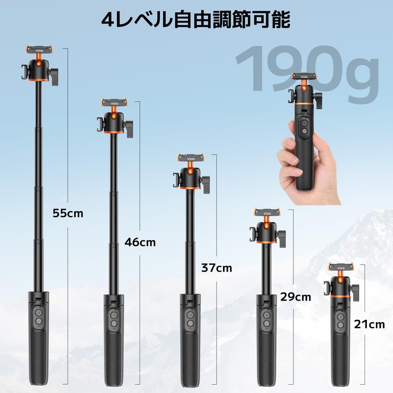 VRIG Osmo Action 6/5Pro/4 Tripod with Remote Control Selfie Stick