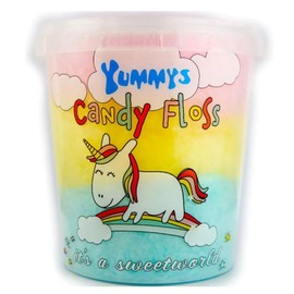 Yummy's Unicorn Cotton Candy Floss – Pack of 6 (50g Tubs) | Fluffy Fairground-Style Sweet Treat | Ideal for Kids, Parties & Gifting