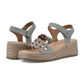 WHITE MOUNTAIN Women's Stride Low Platform Espadrille Sandal, Sage/Multi/Smooth, 9 M