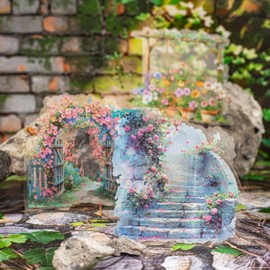 Ta Merry Vintage Adesivi Scrapbooking Stickers Set, Scrapbooking Accessories Adesivi Estetico 90 Pezzi Decorativi Accessori fai da te per Scrapbooking, Computer, Blocco Note, ecc (Manor Fence)