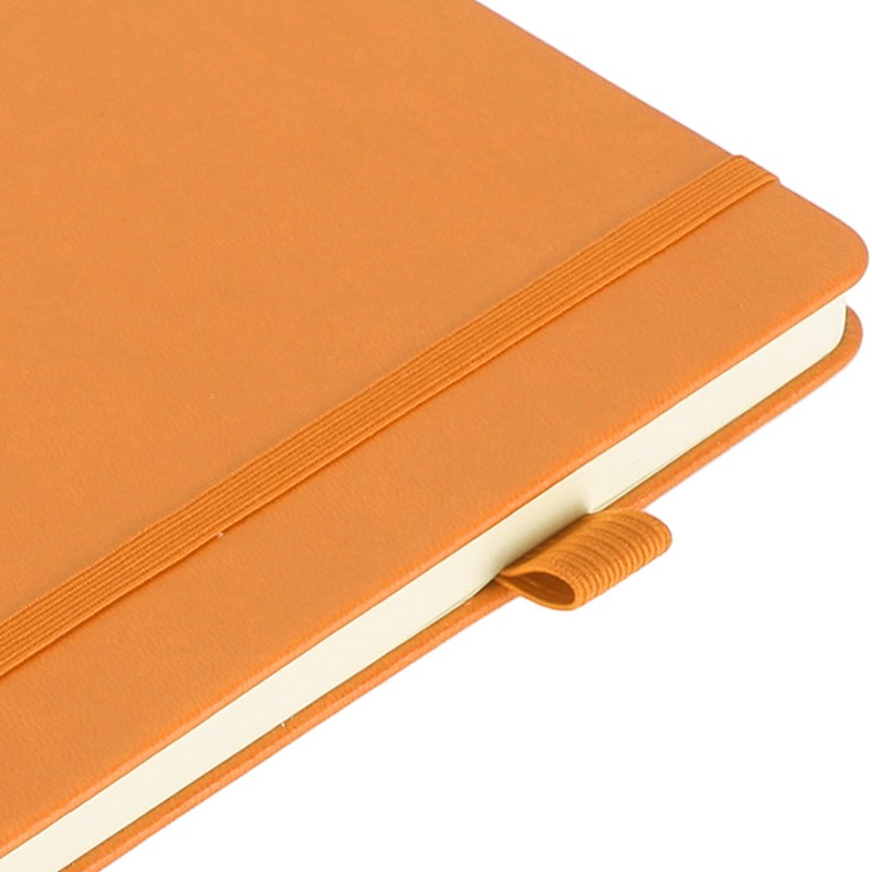 A5 Lined Notebook Portable PU Leather Hardcover Notebook with Elastic