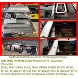 010799 Furnace Burner Assembly Tube and 232286 Single Probe Gas Furnace Igniters Electrode Fits Suburban RV Water Heater SF-Series NT-24SP, NT-30SP, NT-34SP,NT-20SP,NT-42SP