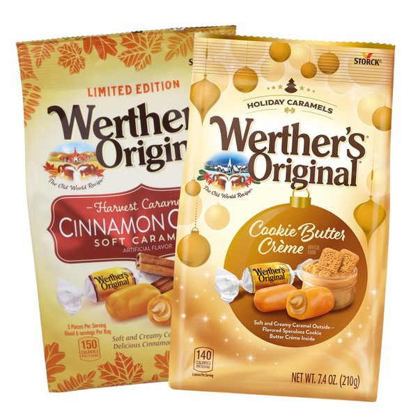 Werther's Original Holiday Cinnamon Creme and Cookie Butter Creme, Individually