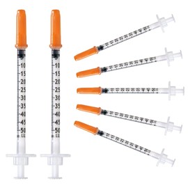 Pack of 50 0.5 ml/cc Plastic Tube 31G (0.25 х 8 mm) Multi-Purpose Measuring Tools, Individually Packed, Laboratory Accessories