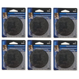 Shepherd 9091 2" Round Metal Carpet Base Caster Cups 4 Count