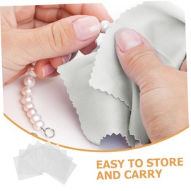 Operitacx 100 Cleaning Cloths Polishing Cloth Diamond Cleaning Cloths Jewellery Cloth Brass Cleaning Cloths Jewellery Cleaning Cloth for Glasses Suede