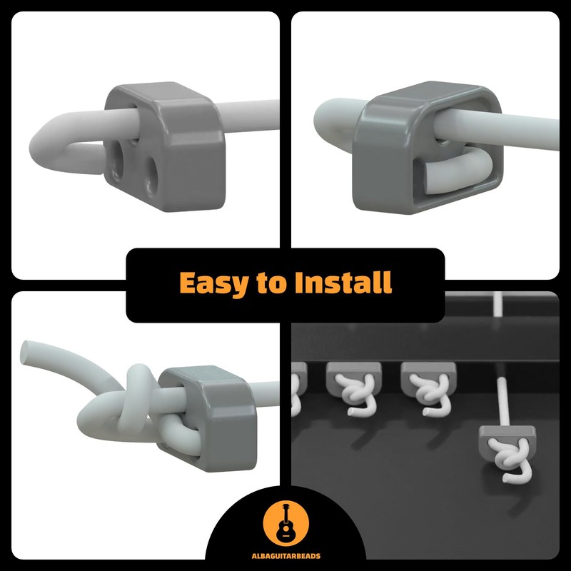 Classical Flamenco Acoustic Guitar Beads in shiny white for Nylon