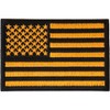 Yellow Black American Flag Patch - 3x2 inch. Embroidered Iron