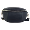 Grande Grace Genuine Leather Body Bag Pochette Shoulder Bag, Black