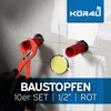kör4u Set of 10 construction plugs, 1/2 inch, red, made