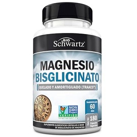 Magnesium Bisglycinate Chelated Supplement - High Absorption Magnesium Supplement for Muscle, Bone & Joint Support - Non-GMO, Non-Laxative, Fully Buffered for Maximum Bioavailability - 180 Capsules