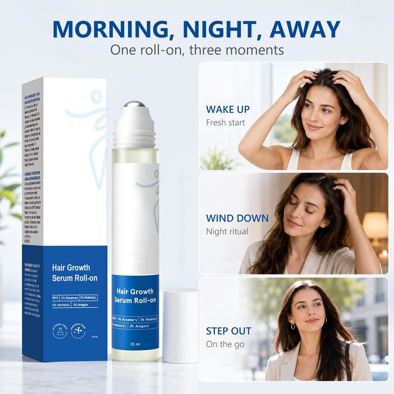 Hair Growth Serum Roll On,2PCS 25ml