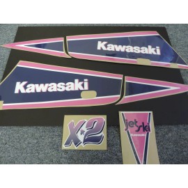 Evolution MX 1990 Kawasaki X2 Jet Ski Decal Set 6 Pieces JETSKI
